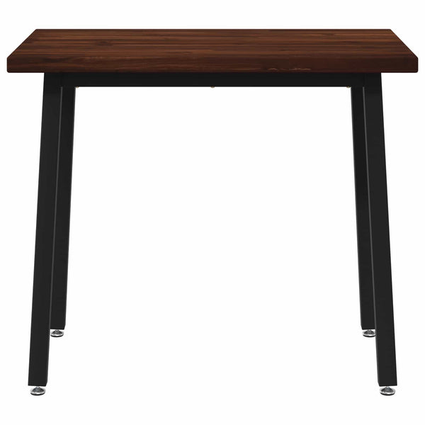 110 x 55 x 75 cm Tiheä akasiapuu Tummanruskea ja musta