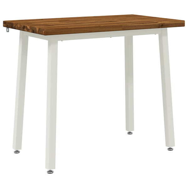 110 x 55 x 75 cm Tiheä akasiapuu Luonnollinen ja valkoinen