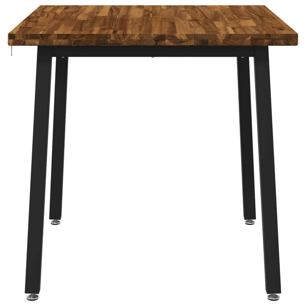 70 x 70 x 75 cm Tiheä akasiapuu Luonnollinen ja musta Neliö