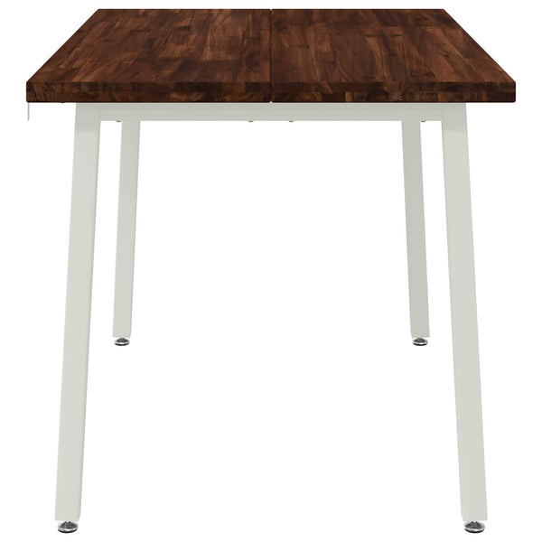 120 x 70 x 75 cm Tiheä akasiapuu Tumma ruskea ja valkoinen