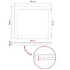 Suorakulmainen pöytälevy 100 x 80 x 3,2 cm Suorakaide