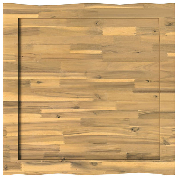 Suorakulmainen pöytälevy 90 x 90 x 3,2 cm Neliö Tiheä akasiapuu