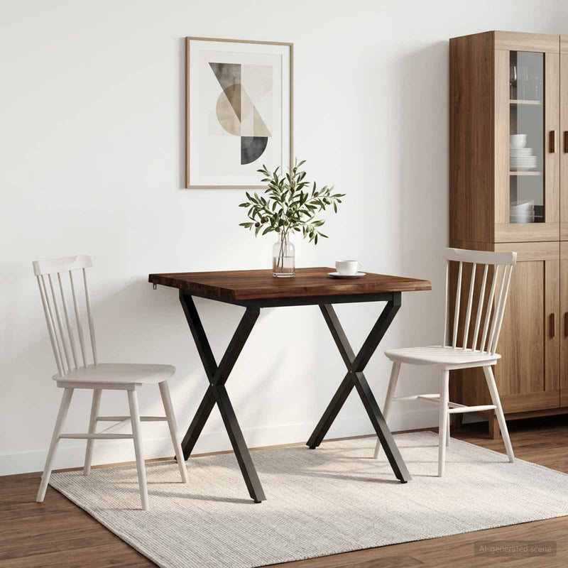 Elävä Reunakynttiläruokapöytä 80 x 80 x 75 cm Tiheä akasiapuu