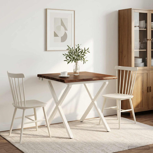 Elävä Reunakynttiläruokapöytä 80 x 80 x 75 cm Tiheä akasiapuu