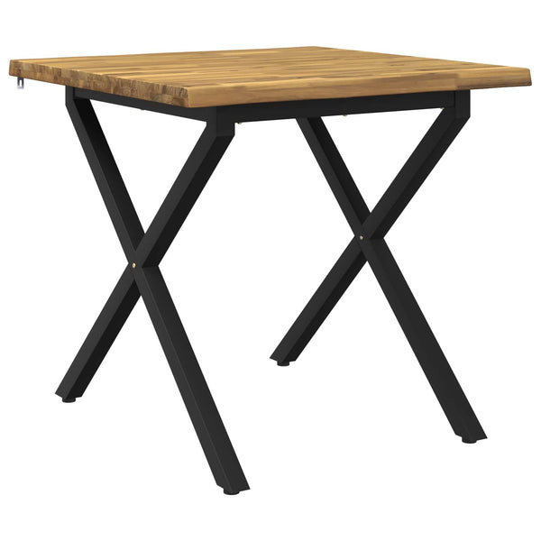 60 x 55 x 75 cm Tiheä akasiapuu Valkoinen ja musta Suorakaide