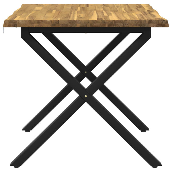 60 x 55 x 75 cm Tiheä akasiapuu Valkoinen ja musta Suorakaide