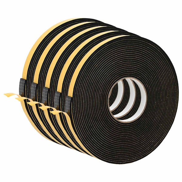 Itsekiinnittyvä vaahtoteippi 5 kpl Musta 10mm x 10m CR-vahto