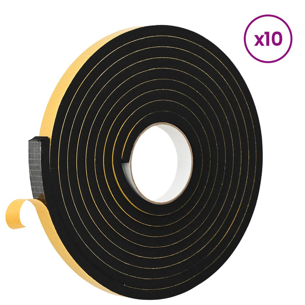 Itsekiinnittyvä vaahtoteippi 10 kpl Musta 15mm x 5m CR-vahto