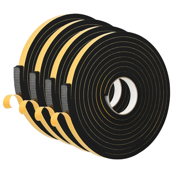Itsekiinnittyvä vaahtoteippi 4 kpl Musta 20mm x 5m CR-vahto