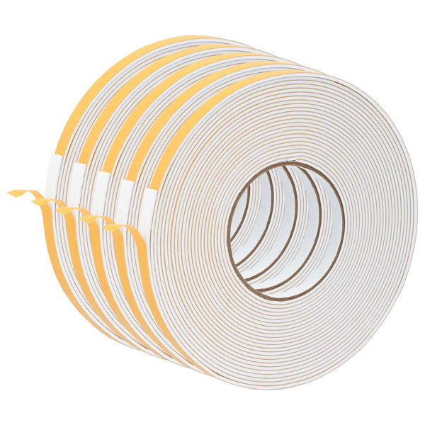 Itsekiinnittyvä vaahtoteippi 5 kpl valkoinen 10mm x 10m