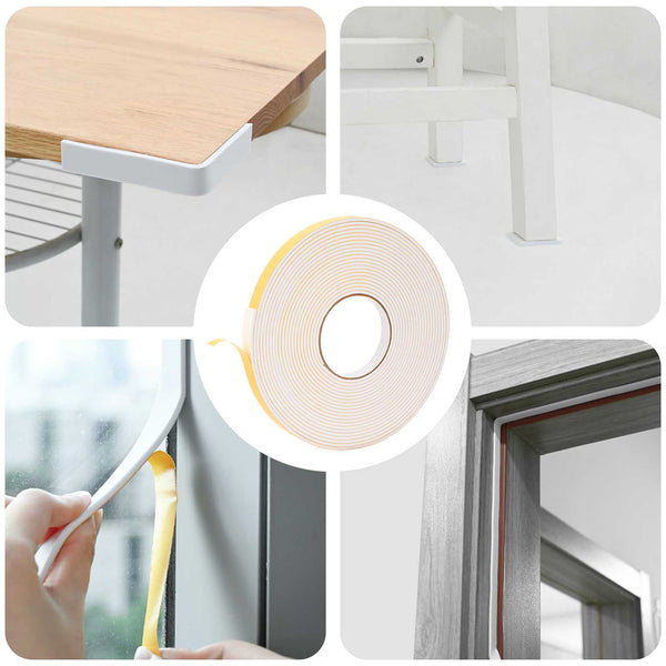 Itsekiinnittyvä vaahtoteippi 10 kpl valkoinen 15mm x 10m