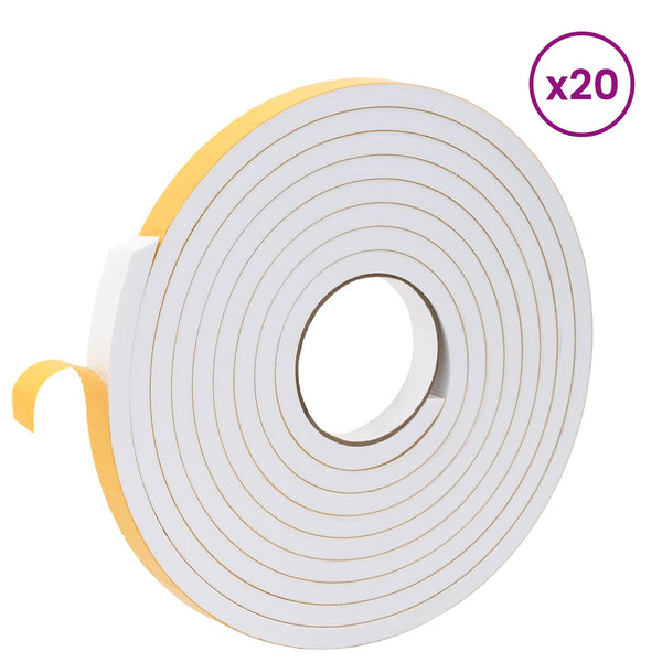 Itsekiinnittyvä vaahtoteippi 20 kpl valkoinen 15mm x 5m