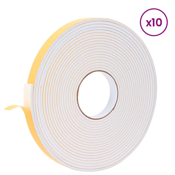 Itsekiinnittyvä vaahtoteippi 10 kpl valkoinen 20mm x 10m