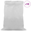 Kudotut säkit 10 kpl valkoinen 30 x 45 cm PP