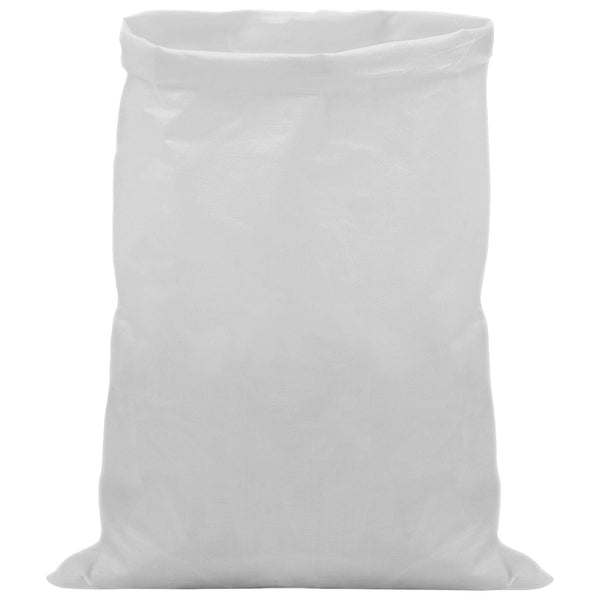 Kudotut säkit 50 kpl valkoinen 30 x 45 cm PP