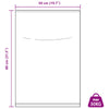 Kudotut säkit 50 kpl valkoinen 50 x 80 cm PP