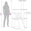 Kissanpuu sisaliraapimispuilla Vaaleanharmaa 173 cm