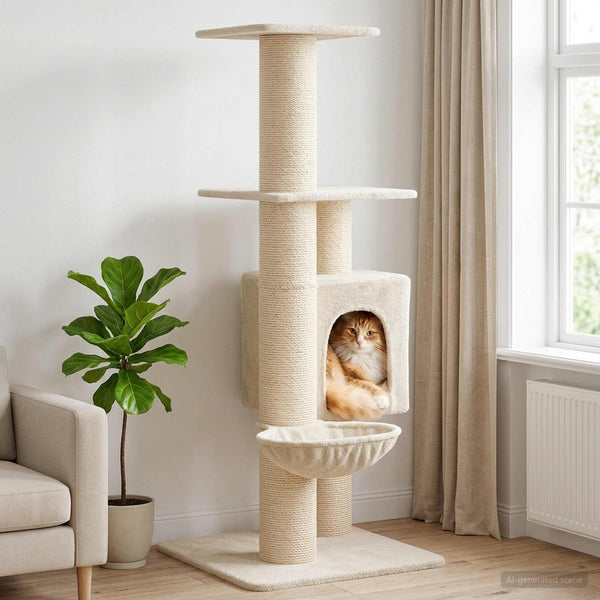 Kissanpuu sisaliraapimispuilla Kerma 137 cm