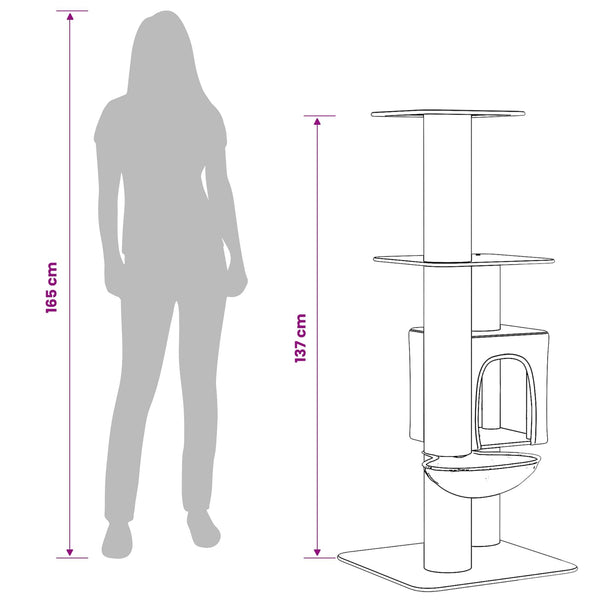 Kissanpuu sisaliraapimispuilla Kerma 137 cm
