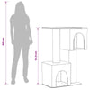 Kissanpuu sisaliraapimispuilla Vaaleanharmaa 114 cm