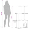 Kissanpuu sisaliraapimispuilla Vaaleanharmaa 133 cm