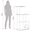 Kissanpuu sisaliraapimispuilla Vaaleanharmaa 133 cm