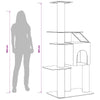 Kissanpuu sisaliraapimispuilla Tummanharmaa 183 cm
