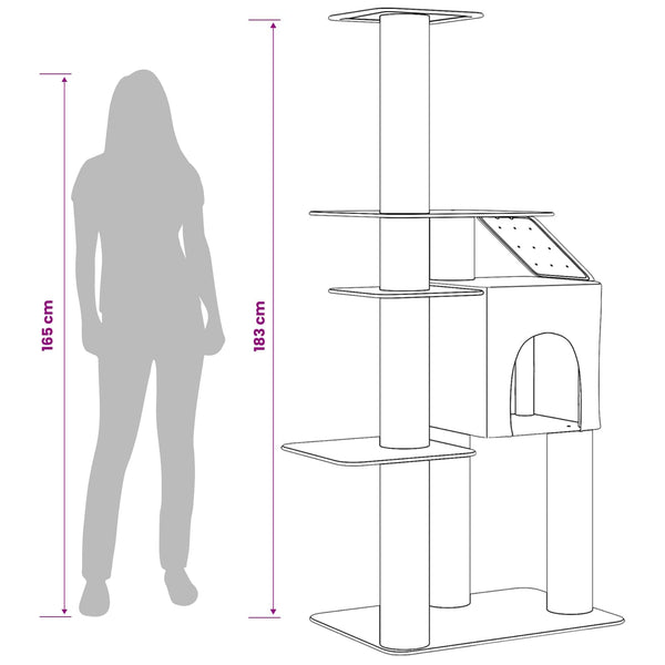 Kissanpuu sisaliraapimispuilla Kerma 183 cm