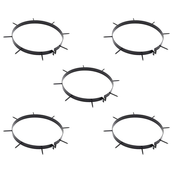 Nurmikon Aerata Klamppi Piikeillä 5 pcs Musta Ø 300 mm Rauta