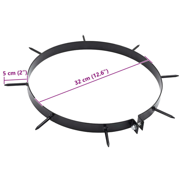 Nurmikon Aerata Klamppi Piikeillä 5 pcs Musta Ø 320 mm Rauta