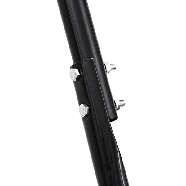 Puutarhan nurmikkorulla Musta 110 x 52 cm Rauta