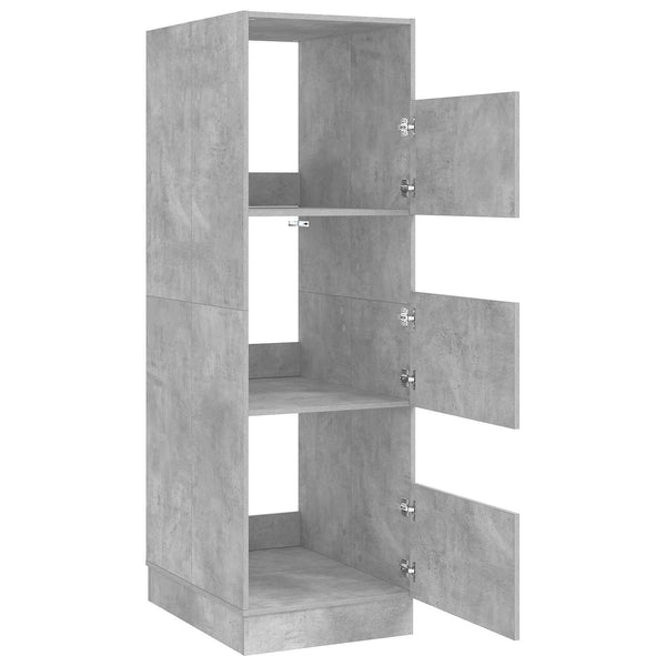 Pyykkikaappi Betoninharmaa 50 x 68 x 162 cm Tekninen puu
