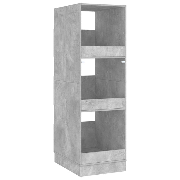 Pyykkikaappi Betoninharmaa 50 x 68 x 162 cm Tekninen puu