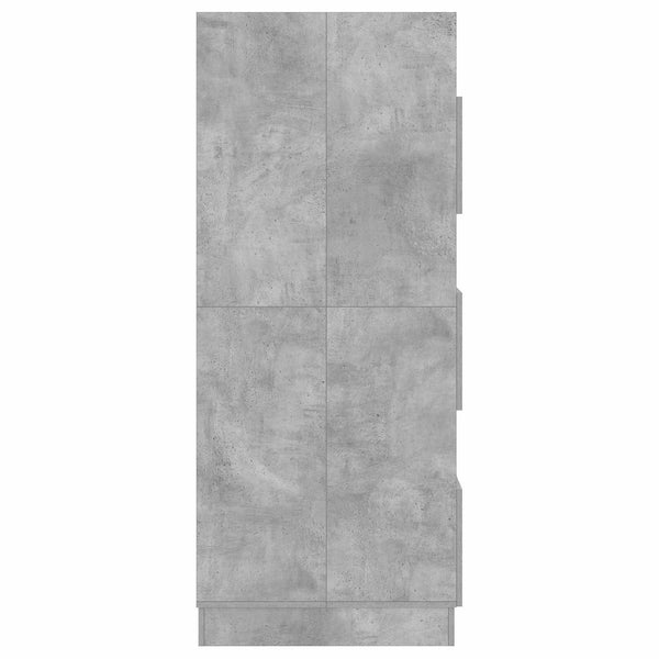 Pyykkikaappi Betoninharmaa 50 x 68 x 162 cm Tekninen puu