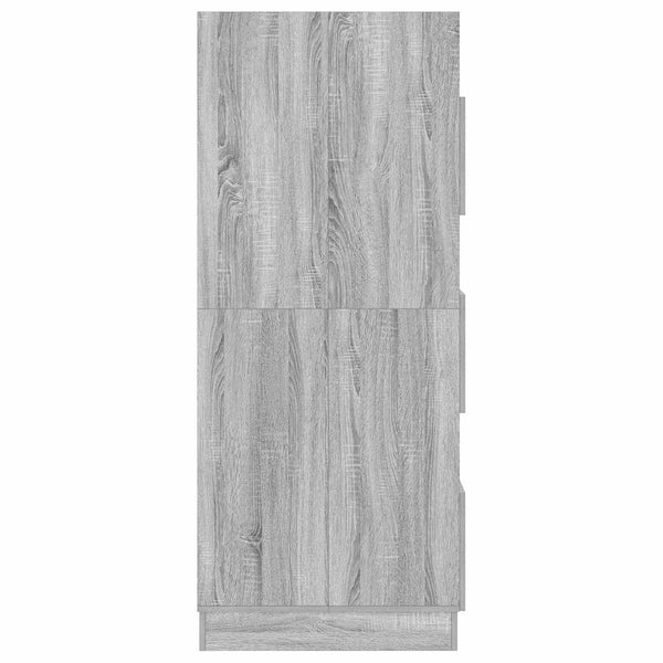 Pyykkikaappi ovella Harmaa Sonoma 50 x 68 x 162 cm Tekninen puu