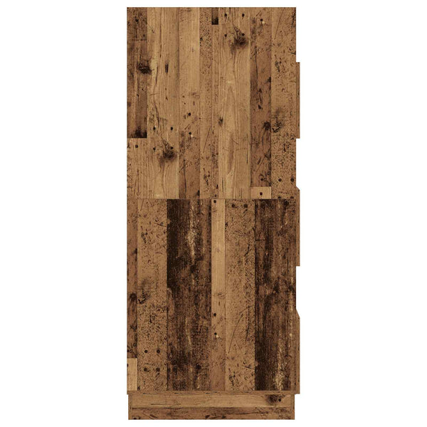 Pyykkikaappi ovella Vanha puu 50 x 68 x 162 cm Tekninen puu