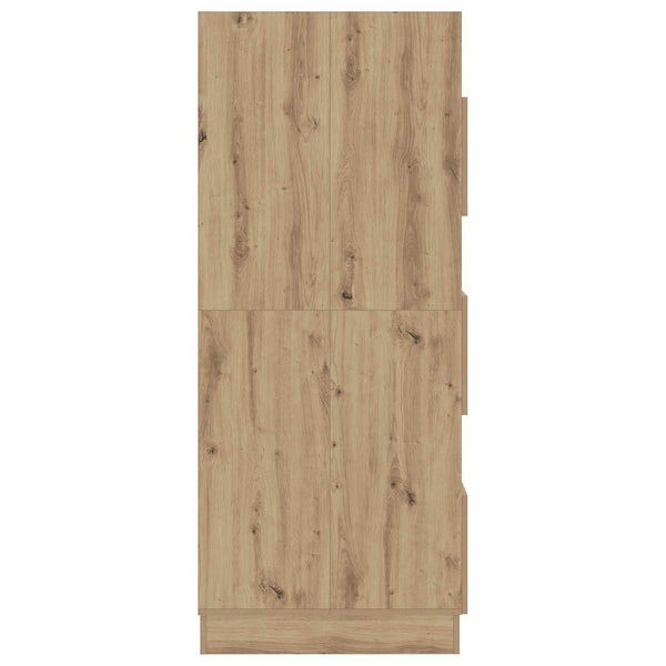 Pyykkikaappi ovella Artisan tammi 50 x 68 x 162 cm Tekninen puu