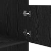 Pyykkikaappi ovella Musta tammi. 50 x 68 x 102 cm Tekninen puu