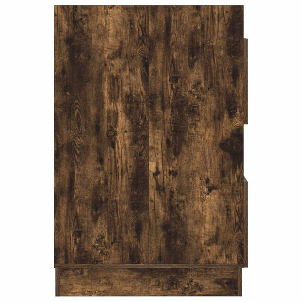 Pyykkikaappi ovella Savupähkinä 50 x 68 x 102 cm Tekninen puu