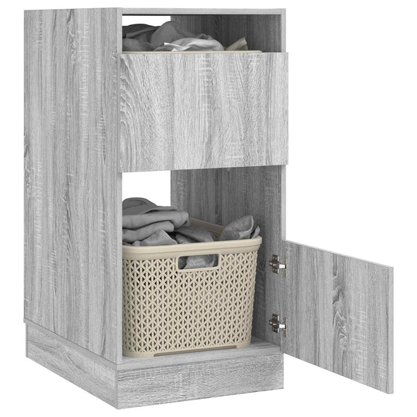 Pyykkikaappi ovella Harmaa Sonoma 50 x 68 x 102 cm Tekninen puu