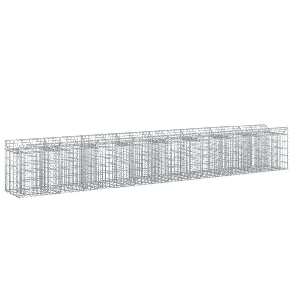 Gabion Kohotettu Peti 2 kpl 400 x 50 x 60 cm Galvanoitu teräs