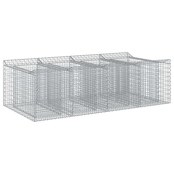 Gabion Kohotettu Peti 2 kpl 200 x 100 x 60 cm Galvanoitu teräs