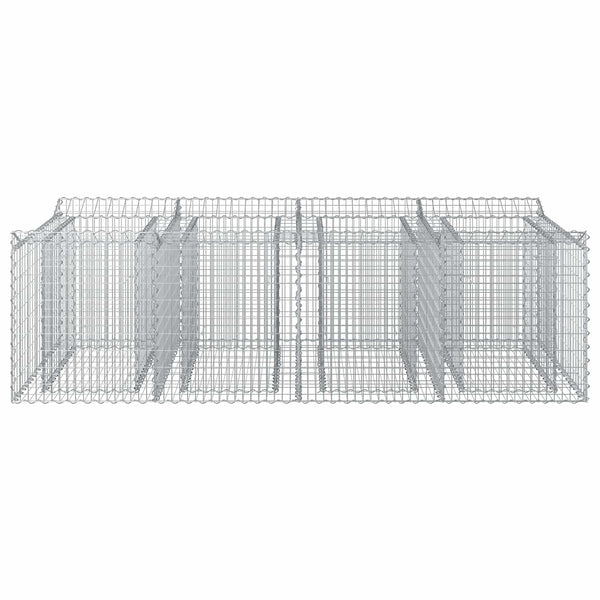Gabion Kohotettu Peti 2 kpl 200 x 100 x 60 cm Galvanoitu teräs