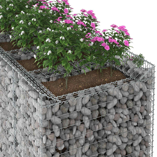 Gabion Kohotettu Peti 2 kpl 200 x 100 x 60 cm Galvanoitu teräs