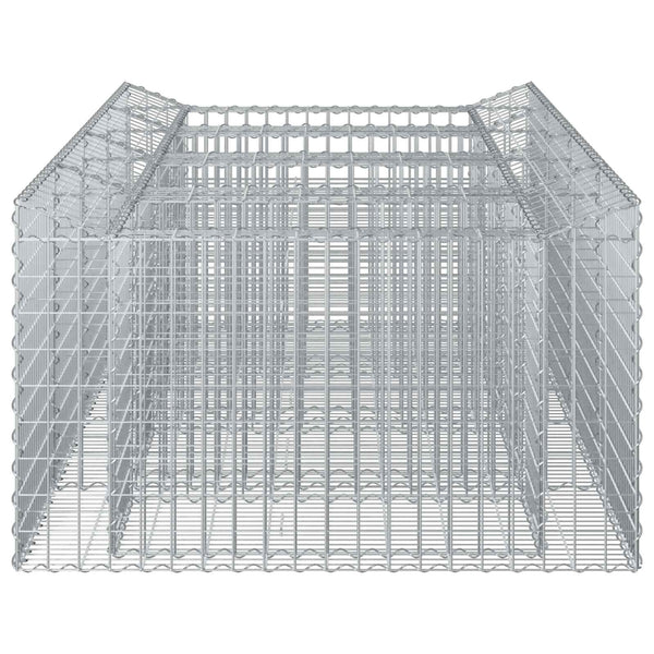 Gabion Kohotettu Peti 2 kpl 200 x 100 x 60 cm Galvanoitu teräs