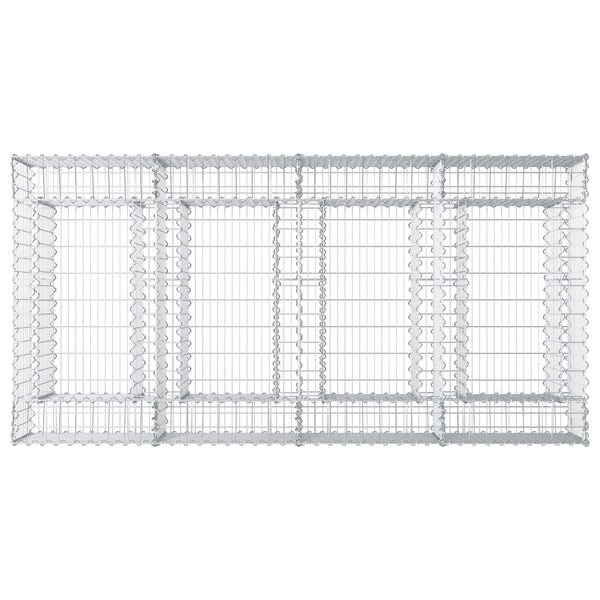 Gabion Kohotettu Peti 2 kpl 200 x 100 x 60 cm Galvanoitu teräs