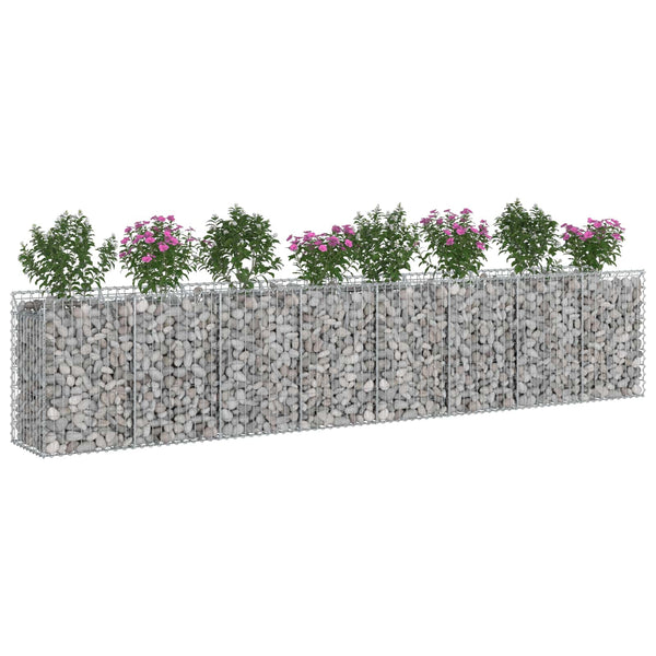 Gabion Kohotettu Peti 3 kpl 400 x 50 x 80 cm Galvanoitu teräs