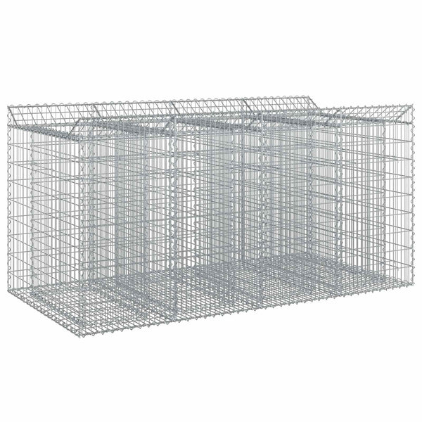 Gabion Kohotettu Peti 2 kpl 200 x 100 x 100 cm Galvanoitu teräs