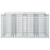 Gabion Kohotettu Peti 2 kpl 200 x 100 x 100 cm Galvanoitu teräs