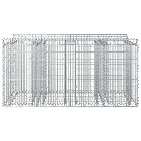 Gabion Kohotettu Peti 2 kpl 200 x 100 x 100 cm Galvanoitu teräs